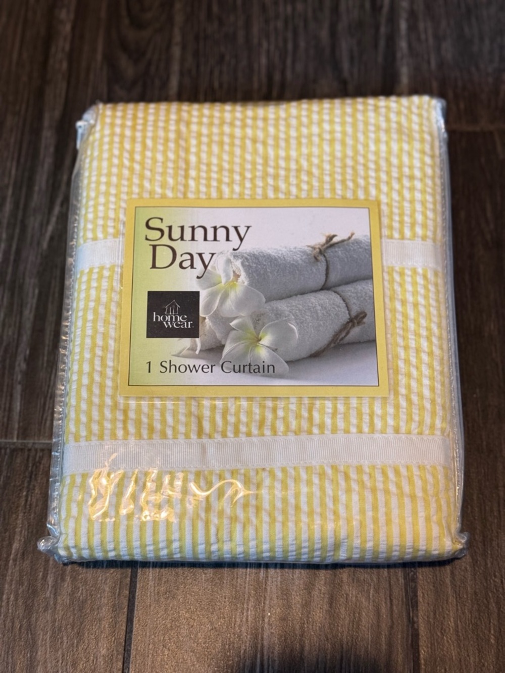 Sunny Day Yellow Stripe Shower Curtain -